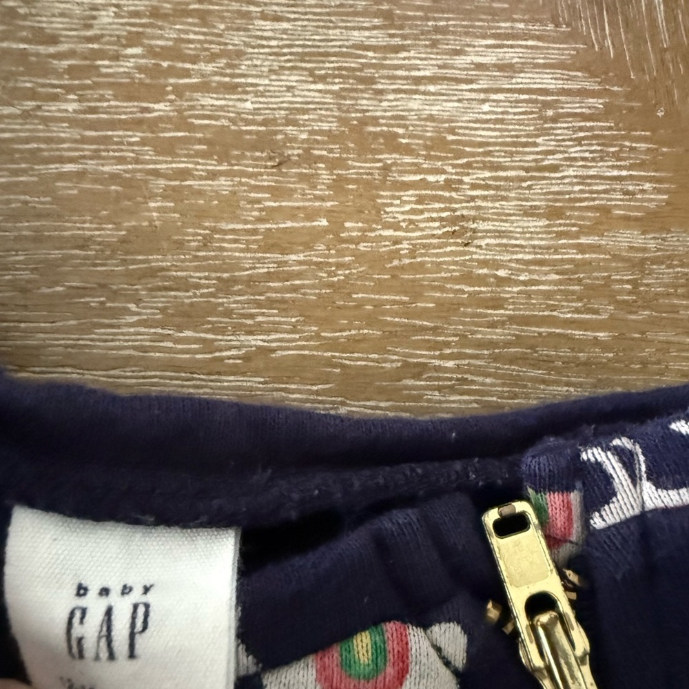 BABY GAP Navy Blue LLAMA Print Dress 12-18 mths - Picture 4 of 4